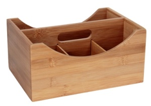 Suport lemn Bamboo 4 compartimente 25 x 18 cm - 16260