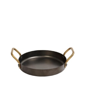 Vas servire cu manere rotund Snow Black 14 cm FEV405