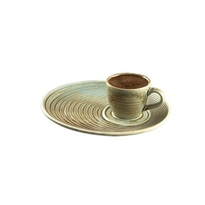 Ceasca + farfurie cafea Coral 80 ml