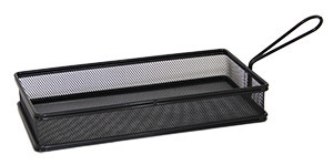 Cos servire rectangular Black h 4.5 cm
