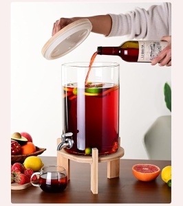 Dispenser suc cu suport lemn bamboo 5.5 litri - Img 3