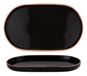 Platou oval Hella Black & White 36 x 21 cm-56435