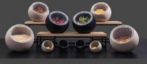 Set servire negru melamina Moon 6 piese - Img 3