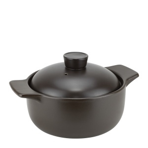 Vas ceramic cu capac Black 27 cm - 08272