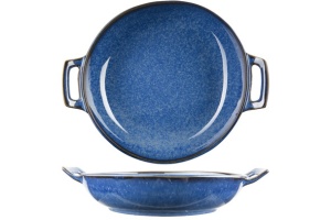 Vas cuptor cu 2 mânere portelan Cosy&Trendy Narwal Blue 17.8 x 22.5 x h 4.1 cm