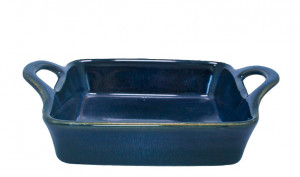 Vas cuptor patrat ceramica Blue 18.8 x 18.8 x h6.5 cm