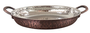 Vas servire oval cu maner Rustic Antique 25 x 16 cm - 84208