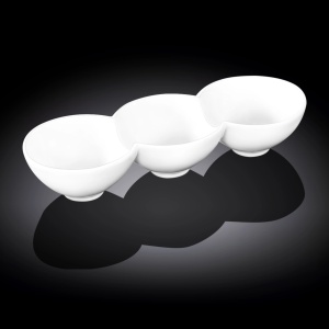 Bol cu 3 compartimente portelan Wilmax Fine White 26 x 9.5 cm - Img 1
