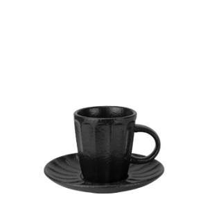 Ceasca + farfurie cafea Barista Black 110 ml - 561262