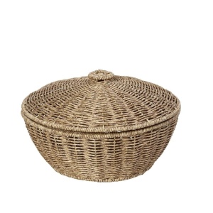 Cos paine rotund Rattan Beige 28 cm - KOD142
