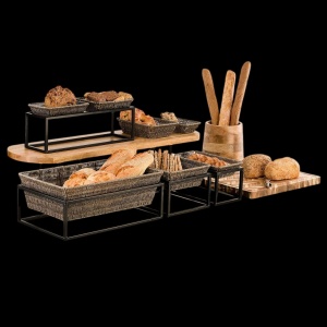 Cos paine rotund Rattan Grey 19 cm KOD206 - Img 3