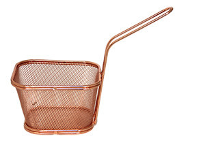 Cos servire rectangular Copper H 6.5 cm