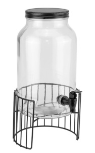 Dispenser suc cu suport lemn metalic 5.5 litri