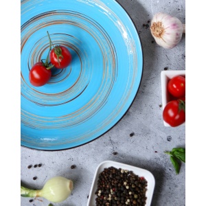 Farfurie intinsa Spiral Blue 25.5 cm-669614 - Img 2