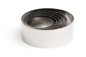 Forma patiserie rotunda , set 6 buc , Comas H = 4.5 cm