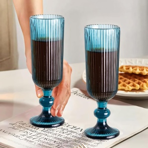 Pahare sampanie Bloom Blue 150 ml - Img 2