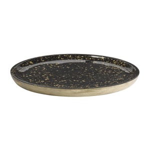 Platou lemn Mango Gold 35.5 cm