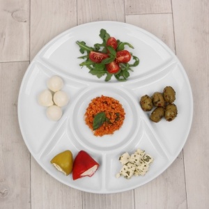 Platou servire cu 6 compartimente portelan Cosy&Trendy 23,5 cm - Img 2