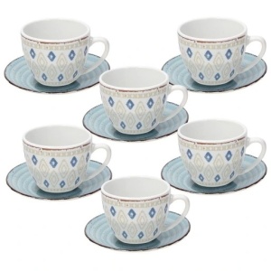 Set 6 cesti cu farfurioara cafea espresso Casablanca 90 ml