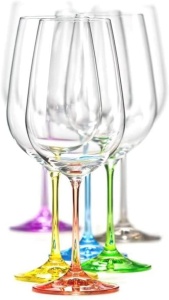 Set 6 pahare vin alb Rainbow 350 ml - 09209