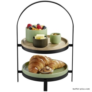 Stand bufet metal 2 nivele Alvi 29 x 19 x H 31.5 cm - 39169 - Img 2