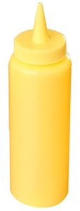 Sticla -dispenser galben polietilena mustar 750 ml