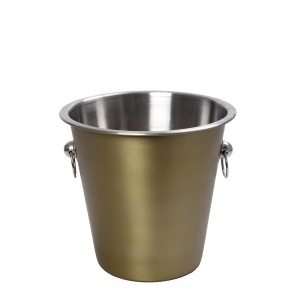 Vas gheata inox Gold mat H 14 cm