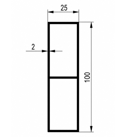 Scandura aluminiu 3208mm - schita