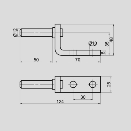 Balama parte fixa12mm