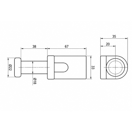 Bolt inchizator capat oblon 22 schita