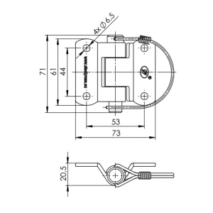 Balama remorca cu bolt detasabil 71mm - Img 2
