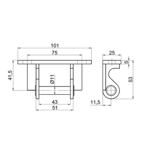 Balama cu deschidere oblon lateral 101mm- schita 