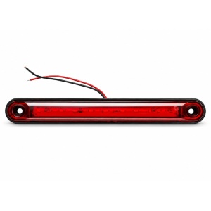 Lampa gabarit laterala LED rosie 12-24V