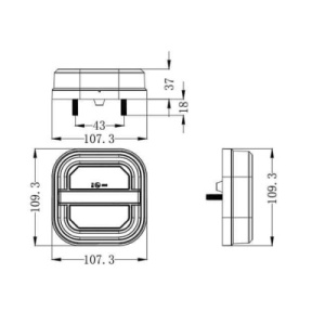 Stop spate LED universal cu 4 functii
