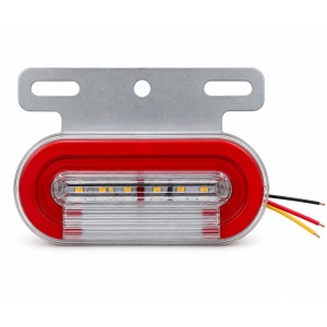 Lampa laterala gabarit rosu-alb cu 6 LED-uri 24V