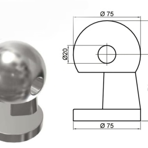 SFERA BASCULARE 75MM