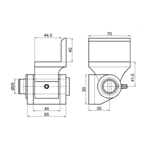 Balama basculare 25mm dreapta schita 