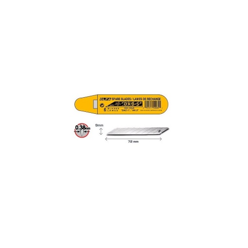 DKB-5 Set 5 lame inox segmentate 9 mm, Olfa