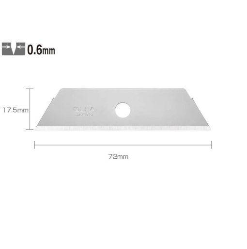 SKB-2/5B Set 5 lame trapezoidale, Olfa