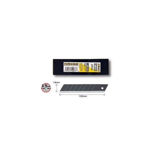 LBB-50 Set 50 lame cutter segmentate negre- 18 mm, Olfa