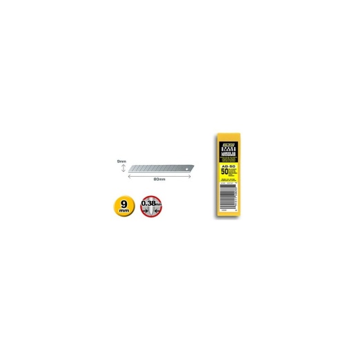 AB-50 Set 50 lame segmentate 9 mm, Olfa