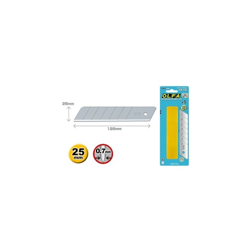 HB-5B Set 5 lame cutter segmentate 25mm, Olfa