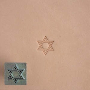Cap de stanta de embosare 2D Craftool Mini, model steaua lui David (Star of David) - Tandy Leather 8810-00