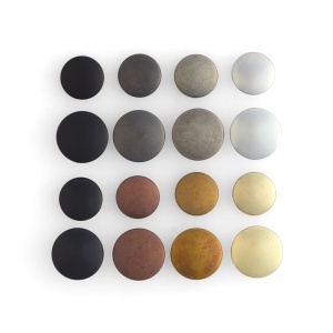 Capse Line 20 si Line 24, negru mat, gunmetal mat sau inox, set 100 buc - Tandy Leather - imagine 7