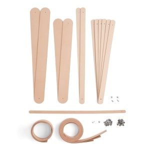 Kit cos impletit din benzi de piele vegetala Tandy Leather, 23 x 28 x 23 cm
