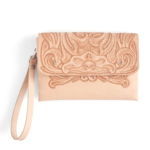 Kit geanta de mana (wristlet) Cheyenne din piele vegetala Tandy Leather, 14 x 21 cm