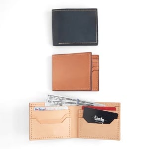 Kit portofel clasic bi-pliat din piele vegetala Tandy Leather, 11,4 x 8,9 cm - Img 5