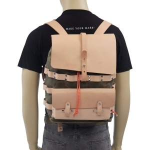 Kit rucsac Explorer din panza cerata si piele Tandy Leather, 33 x 40 x 23 cm - imagine 8