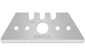 Lame trapezoidale Martor nr. 165232, inox, varfuri rotunjite, set 10 buc