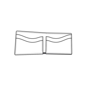 Sablon de portofel clasic pliant Tandy Leather - Img 1